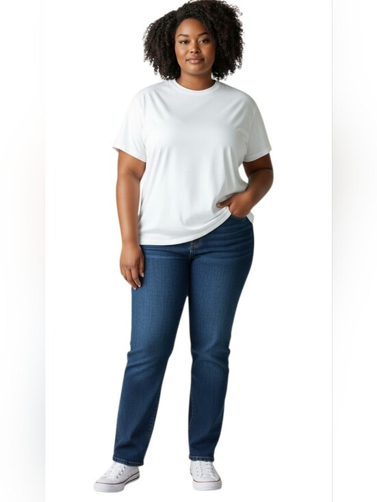 Old Navy Denim - Old Navy Classic Straight-Leg Women’s Jeans in Dark Blue Size 12